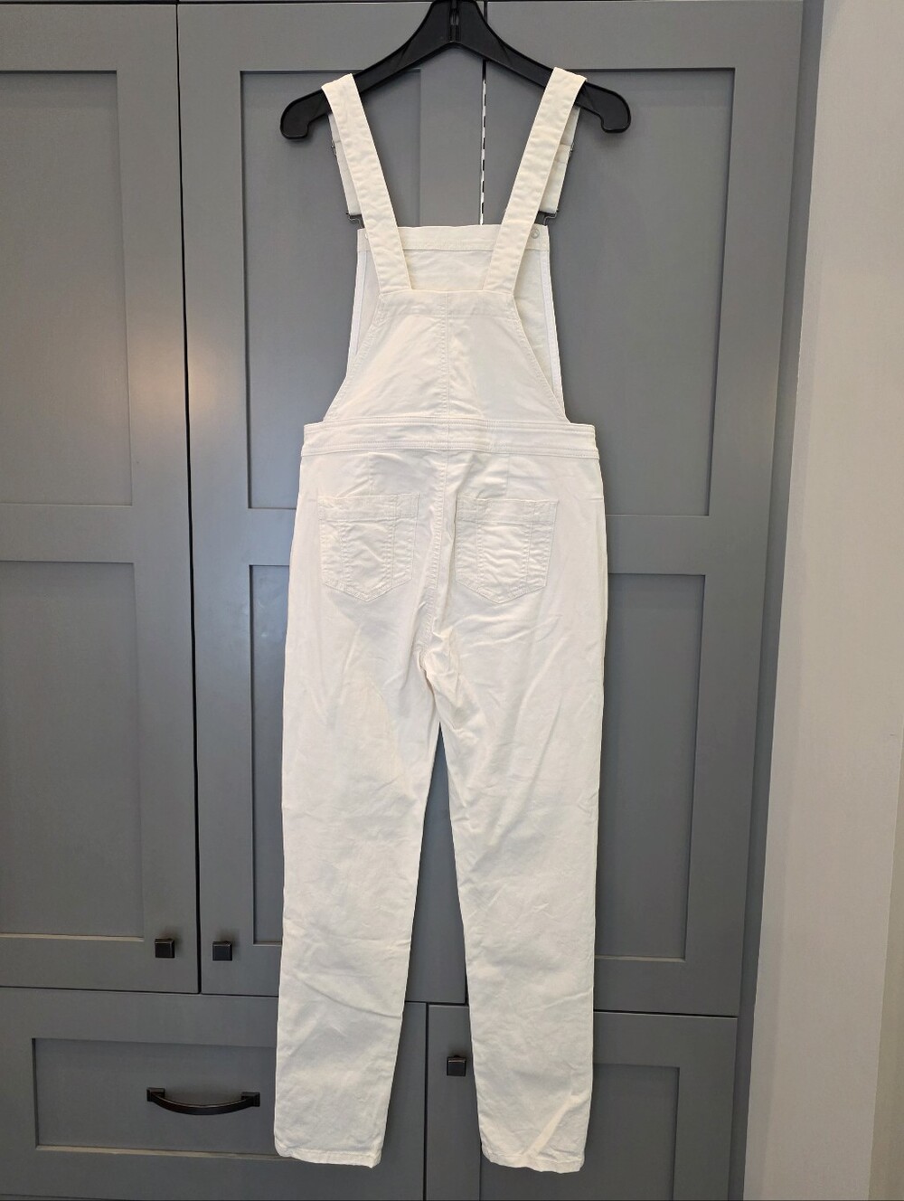 BODEN Girlfriend Dungarees IVORY Denim Size 4 Overalls Ankle Preppy Classic - Picture 7 of 13